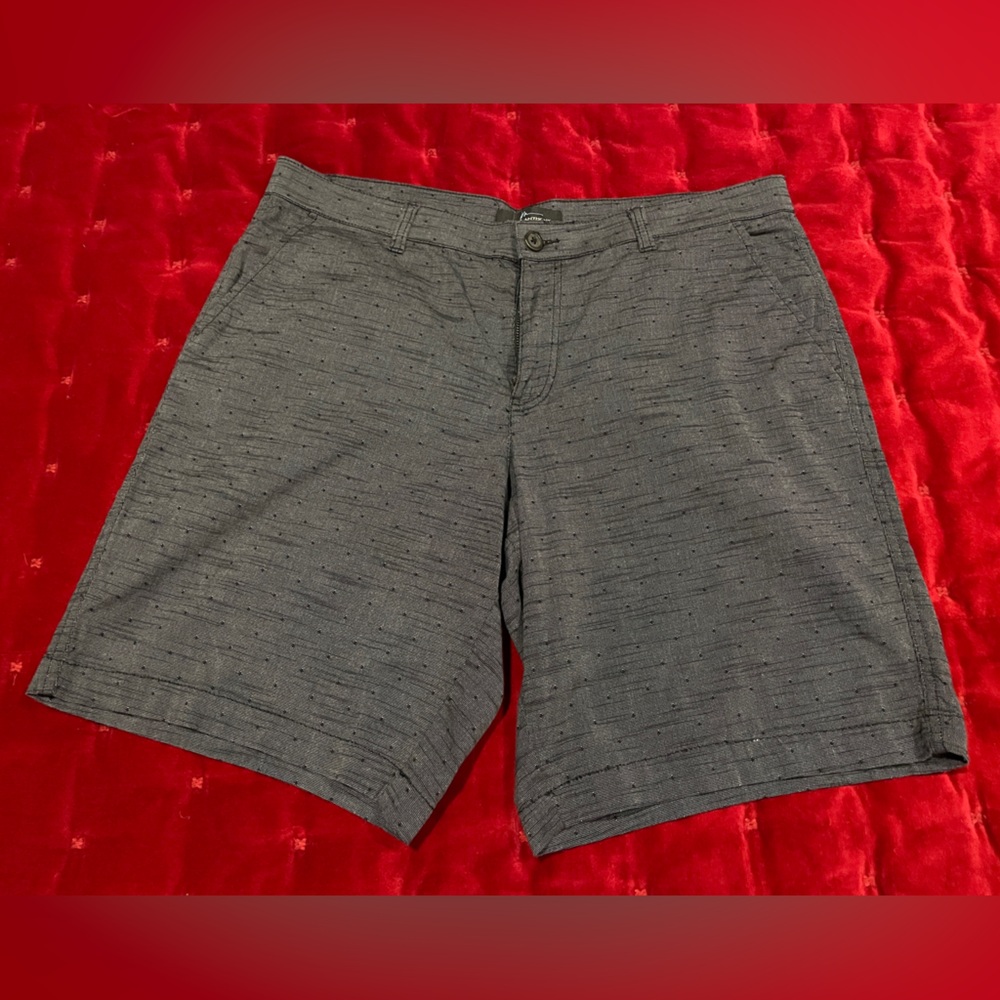 Marc Anthony Gray Flat Front Shorts Versatile Casual Design